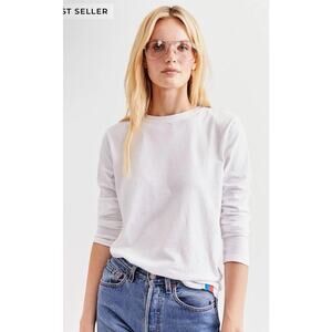 KULE The Modern Long Sleeve Tee White Womens Sz Small NWT $110